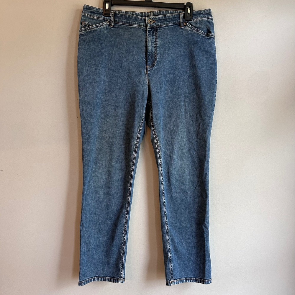 J. Jill Tried & True Fit Slim Leg Jeans Medium Wash Stretch Petite Size 16P